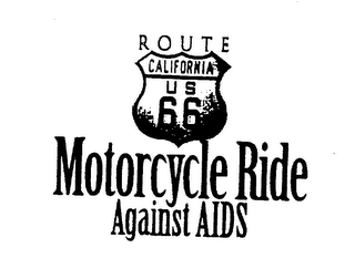 ROUTE CALIFORNIA US 66 MOTORCYCLE RIDE AGAINST AIDS logo