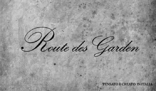 ROUTE DES GARDEN PENSATO E CREATO IN ITALIA logo