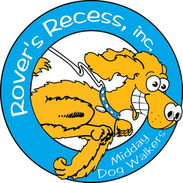 ROVER'S RECESS. INC. MIDDAY DOG WALKERS logo