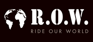 R.O.W. RIDE OUR WORLD logo