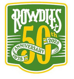 ROWDIES 50TH ANNIVERSARY 1975 2025 logo