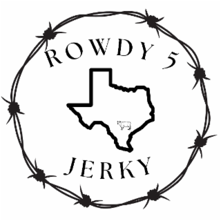 ROWDY 5 JERKY logo