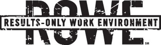 ROWE RESULTS - ONLY WORK ENVIRONMENT logo