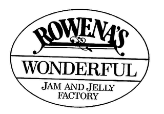 ROWENA'S WONDERFUL JAM AND JELLY FACTORY logo