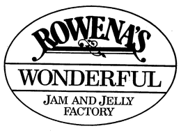 ROWENA'S WONDERFUL JAM AND JELLY FACTORY logo