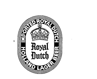 ROYAL DUTCH IMPORTED ROYAL DUTCH HOLLAND LAGER BEER logo