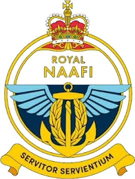 ROYAL NAAFI SERVITOR SERVIENTIUM logo
