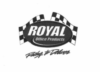 ROYAL OFFICE PRODUCTS RACING TO DELIVER logo