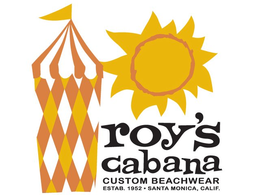 ROY'S CABANA CUSTOM BEACHWEAR ESTAB. 1952 - SANTA MONICA, CALIF. logo