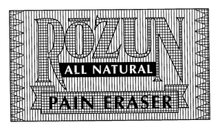ROZUN ALL NATURAL PAIN ERASER logo