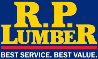 R.P. LUMBER BEST SERVICE. BEST VALUE. logo