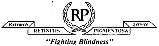 RP RESEARCH RETINITIS PIGMENTOSA SERVICE "FIGHTING BLINDNESS" logo