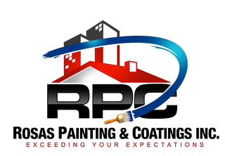 RPC ROSAS PAINTING & COATINGS INC. EXCEEDING YOUR EXPECTATIONS logo