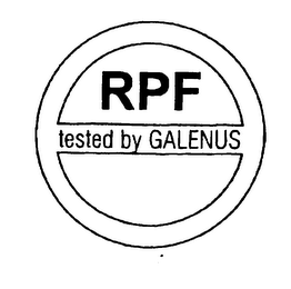 RPF TESTED BY GALENUS logo