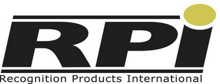 RPI RECOGNITION PRODUCTS INTERNATIONAL logo