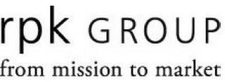 RPK GROUP FROM MISSION TO MARKET logo