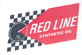 RPM X 1000 RED LINE SYNTHETIC OIL logo