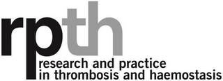 RPTH RESEARCH AND PRACTICE IN THROMBOSIS AND HAEMOSTASIS logo