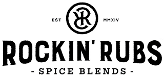 RR EST MMXIV ROCKIN' RUBS SPICE BLENDS logo