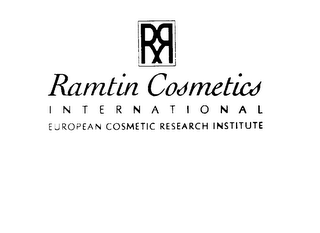 RR RAMTIN COSMETICS INTERNATIONAL EUROPEAN COSMETIC RESEARCH INSTITUTE logo