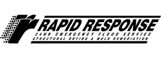 RR RAPID RESPONSE 24 HR EMERGENCY FLOOD SERVICE STRUCTURAL DRYING & MOLD REMEDIATION logo