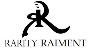 RR RARITY RAIMENT logo