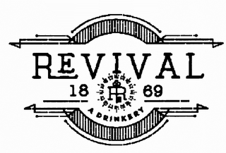 RR REVIVAL 1869 A DRINKERY logo