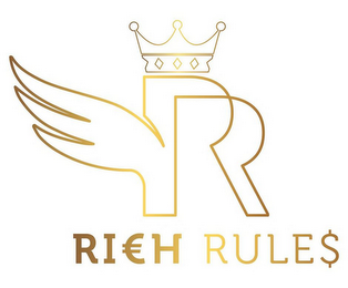 RR RICH RULE$ logo