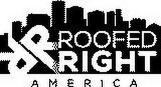 RR ROOFED RIGHT AMERICA logo
