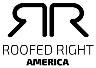 RR ROOFED RIGHT AMERICA logo