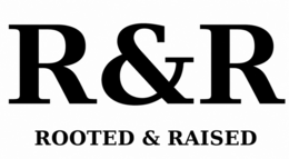 R&R ROOTED & RAISED logo