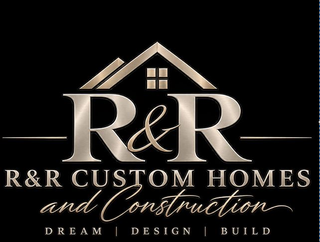 R&R R&R CUSTOM HOMES AND CONSTRUCTION DREAM | DESIGN | BUILD logo