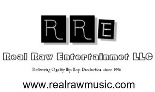 RRE REAL RAW ENTERTAINMENT LLC DELIVERING QUALITY HIP HOP PRODUCTION SINCE 1996 WWW.REALRAWMUSIC.COM logo