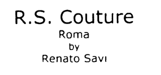 R.S. COUTURE ROMA BY RENATO SAVI logo