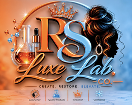 RS LUXE LAB -CO.- CREATE. RESTORE. ELEVATE. LUXURY HAIR QUALITY PRODUCTS INNOVATION CONFIDENCE logo