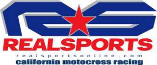 RS REALSPORTS, REALSPORTSONLINE.COM CALIFORNIA MOTOCROSS RACING logo