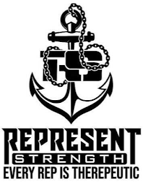 RS REPRESENT STRENGTH EVERY REP IS THEREPEUTIC logo