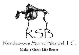 RSB RENDEZVOUS SPIRIT BLENDS LLC MAKE A GREAT LIFE BETTER logo