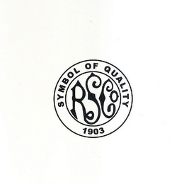RSCO. SYMBOL OF QUALITY 1903 logo