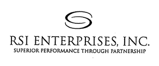 RSI ENTERPRISES, INC.  SUPERIOR PERFORMANCE THROUGH PARTNERSHIP logo