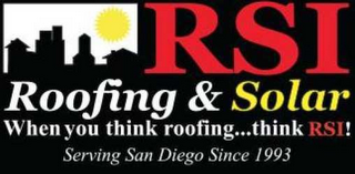 RSI ROOFING & SOLAR WHEN YOU THINK ROOFING...THINK RSI! SERVING SAN DIEGO SINCE 1993 logo