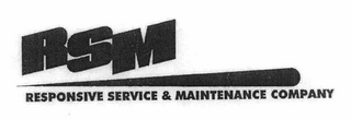 RSM RESPONSIVE SERVICE & MAINTENANCE COMPANY logo