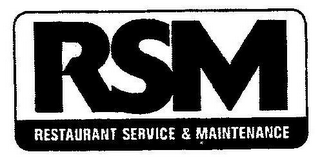 RSM RESTAURANT SERVICE & MAINTENANCE logo