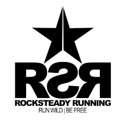 RSR ROCKSTEADY RUNNING RUN WILD BE FREE logo