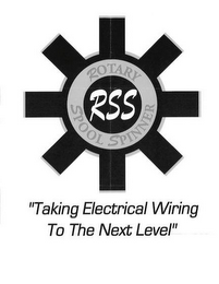 RSS ROTARY SPOOL SPINNER "TAKING ELECTRICAL WIRING TO THE NEXT LEVEL" logo