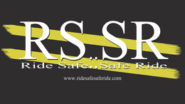 RS..SR RIDE SAFE..SAFE RIDE WWW.RIDESAFESAFERIDE.COM logo