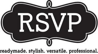 RSVP READYMADE. STYLISH. VERSATILE. PROFESSIONAL. logo