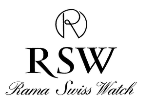 RSW RAMA SWISS WATCH logo