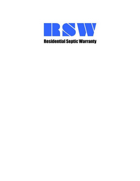 RSW RESIDENTIAL SEPTIC WARRANTY logo