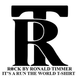 RT ROCK BY RONALD TIMMER IT'S A RUN THEWORLD T-SHIRT logo